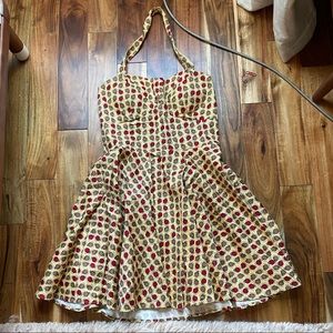 Mod cloth an apple a day halter dress